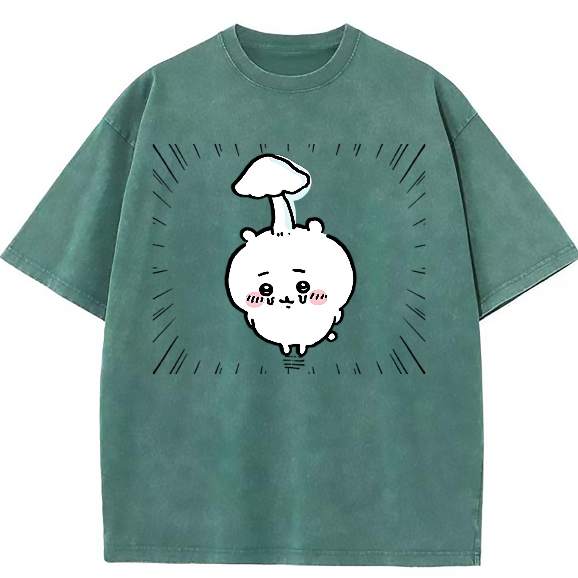 （画像用） ちいかわ ちいかわ Chii-kawa chiikawa 綿100% ヴィンテージ風 半袖Tシャツ（フロントプリント）